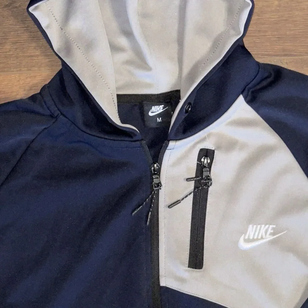 Nike Men’s M Navy & White Hooded Jacket